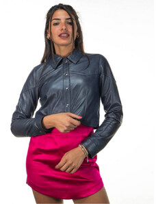 Leather Trend Camilla - Giacca Donna Blu in vera pelle