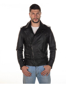 Leather Trend Perfect - Chiodo Uomo Nero in vera pelle