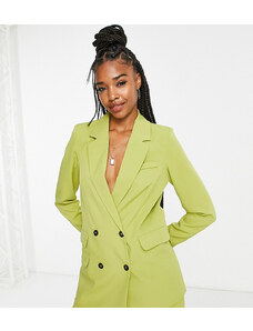 Extro & Vert Tall - Blazer oversize con tasca color oliva in coordinato-Verde