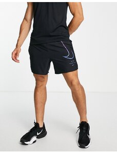 Nike Running - Run Division Challenger Dri-FIT Swoosh - Pantaloncini neri con logo da 5"-Nero
