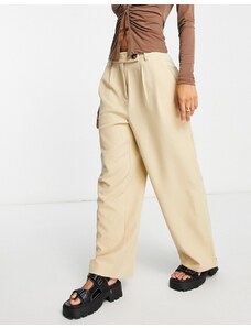 Vero Moda - Aware - Pantaloni da abito sartoriali beige in coordinato-Neutro