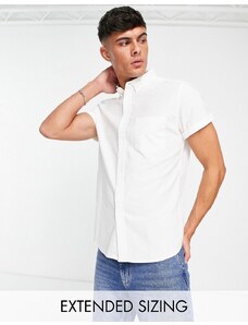 ASOS DESIGN - Camicia Oxford slim bianca-Bianco