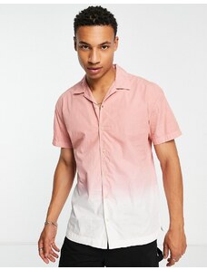 Jack & Jones Originals - Camicia a maniche corte bianca e rosa sfumata-Multicolore