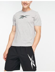 Reebok Training - Speedwick - T-shirt grigia con logo-Grigio