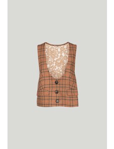 TWINSET Gilet con Pizzo Macram?