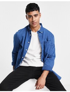 Selected Homme - Camicia di jeans blu medio