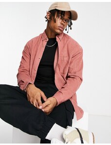 ASOS DESIGN - Camicia a coste oversize stile anni '90 rosa