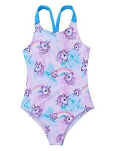 Choomomo Costume Intero da Bagno Bambina Tankini a Rete Un Pezzo Costume da Piscina Spiaggia Mare Mini Bikini Stampato Squame di Pesce Swimwear Bathing Suit 