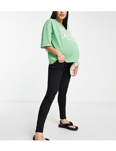 Topshop Maternity - Jamie - Jeans neri con fascia per il pancione-Nero