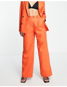 Extro & Vert - Pantaloni a fondo extra ampio color ruggine in coordinato-Rame