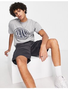 Vans - T-shirt grigia con stampa ovale-Grigio