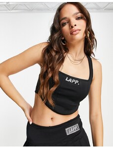 LAPP The Brand - Reggiseno sportivo a corsetto nero