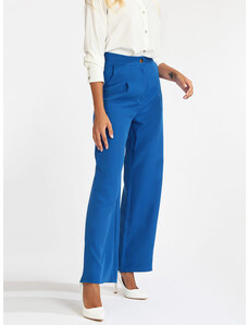 New Collection Pantaloni Donna a Gamba Larga Casual Blu Taglia L