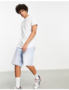 ASOS DESIGN - T-shirt lunga bianca con spacchi laterali-Bianco