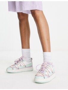 ASOS DESIGN - Daze - Sneakers stile skater stringate mix pastello multicolore