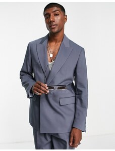Viggo - Lavoi - Blazer da abito comodo blu con cuciture nascoste