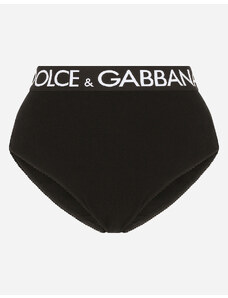 Slip con logoDolce & Gabbana in Pizzo di colore Marrone Donna Abbigliamento da Lingerie da Slip e intimo 