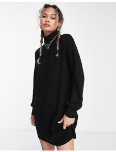 Noisy May - Vestito maglia corto accollato nero