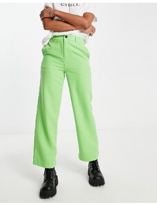 Noisy May - Pantaloni a fondo ampio verdi in coordinato-Verde