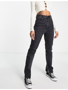 Waven - Jeans slim a vita alta con spacco sul fondo nero vintage
