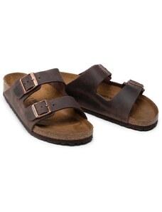 Birkenstock Sandali Arizona Habana Oiled Leather Unisex Calzata Normale