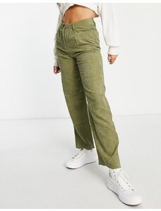 Urban Threads - Pantaloni in velluto a coste color lime-Verde