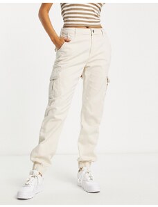 Urban Classics - Pantaloni multitasche color bianco sabbia con tasche