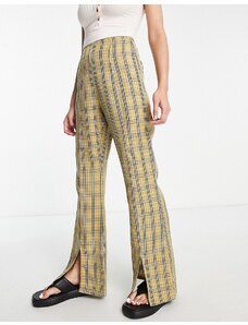 Urban Threads - Pantaloni sartoriali a quadri colore neutro-Multicolore