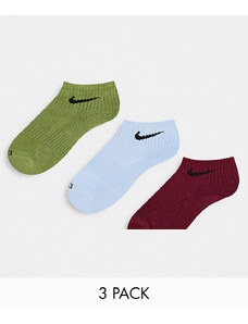 Nike Training - Confezione da tre paia di calzini unisex neutri ammortizzati-Multicolore