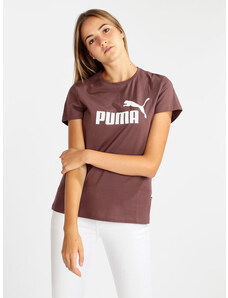 Puma T-shirt Donna Manica Corta In Cotone Marrone Taglia L