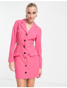 Miss Selfridge - Vestito sartoriale rosa con cut-out