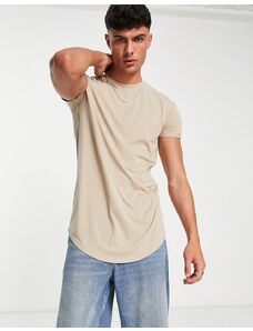 Topman - T-shirt lunga grigio pietra-Neutro