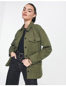 Madewell - Camicia giacca con motivo in piqué sul retro verde