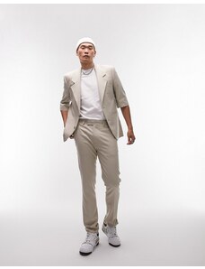 Topman - Pantaloni da abito skinny color pietra-Neutro