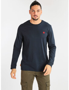 Timberland T-shirt Uomo In Cotone Biologico Manica Lunga Blu Taglia 3xl