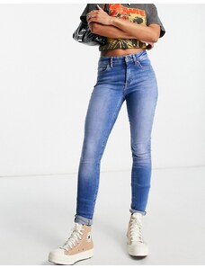 Only - Blush - Jeans skinny a vita medio alta blu medio