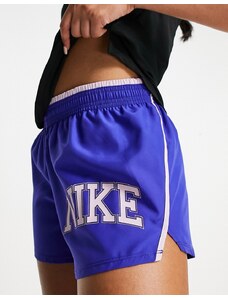 Nike Running - Swoosh Run Dri-FIT 10k Heritage - Pantaloncini blu scuro e lilla con logo
