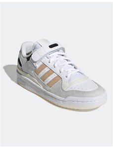 adidas Originals - Forum - Sneakers basse bianche e blu-Bianco