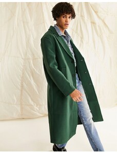 ASOS DESIGN - Cappotto comodo effetto lana verde