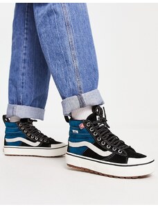 Vans - SK8-Hi MTE-1 - Sneakers in camoscio nero e blu