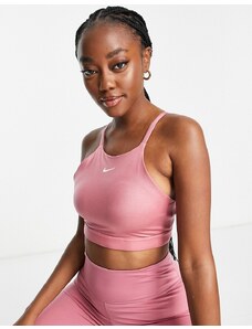 Nike Training - Indy - Reggiseno sportivo a sostegno leggero lucido rosa