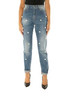 Pinko Jeans washed con perle