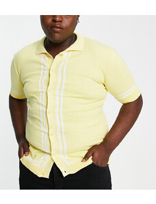 Bolongaro Trevor Plus - Polo gialla con pannello in maglia-Giallo