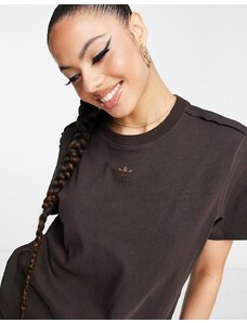 adidas Originals - Luxe Lounge - T-shirt ampia marrone scuro