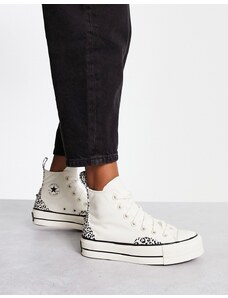 Converse - Chuck Taylor All Star - Sneakers alte con stampa leopardata-Bianco