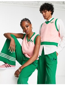 adidas Originals - adicolor 70s - Maglione senza maniche taglio corto rosa unisex