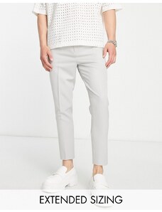 ASOS DESIGN - Pantaloni eleganti affusolati grigio chiaro