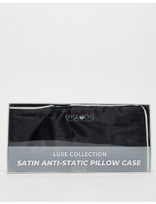 Easilocks - Federa per il cuscino in raso antistatica Luxe-Nero