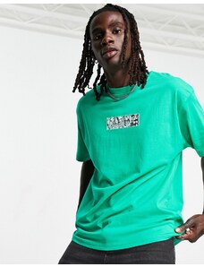 The Couture Club - T-shirt comoda verde con stampa squadrata del logo
