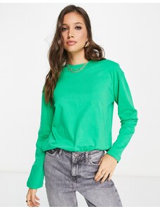 ASOS DESIGN - Maglietta oversize doppio strato a maniche lunghe verde